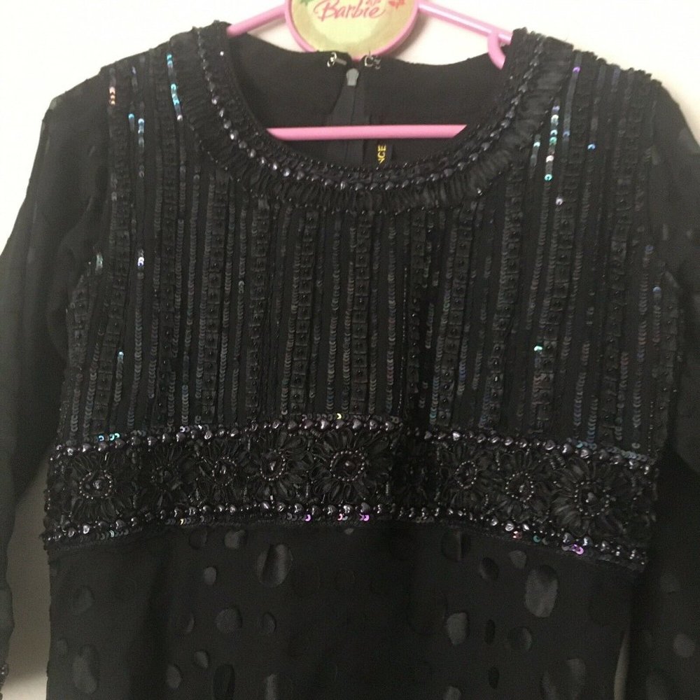 GIRLS' Black 2 pc KURTA DRESS. Bling!  Chest: 28